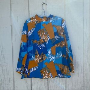Bundle 3 for 50% off 1960s Vintage Poly Print Top